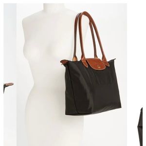 Small black Longchamp Le Pliage Nylon Shoulder tote bag